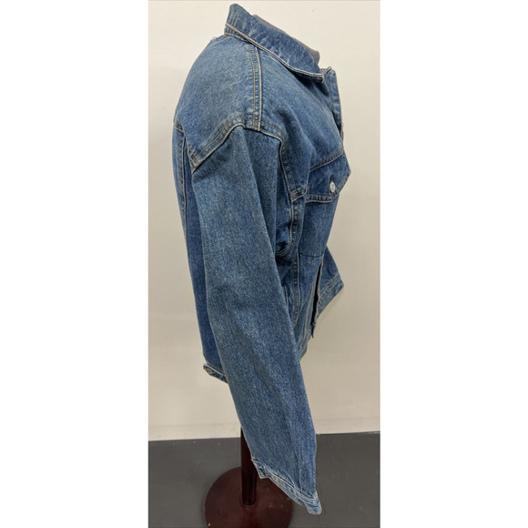 Vintage Gap Denim Jacket Mens X-Small Trucker Blue Medium Wash 90s Made in USA - Picture 2 of 11